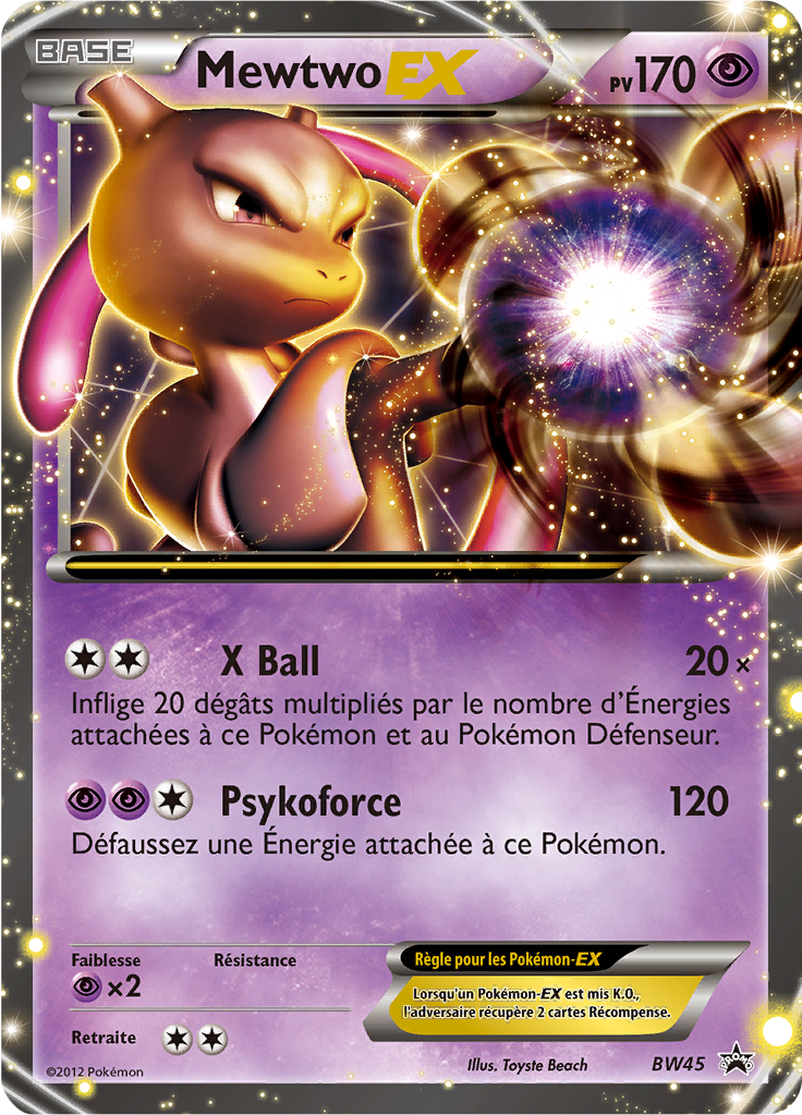 Mewtwo EX - Promo BW - BW45 - Commune