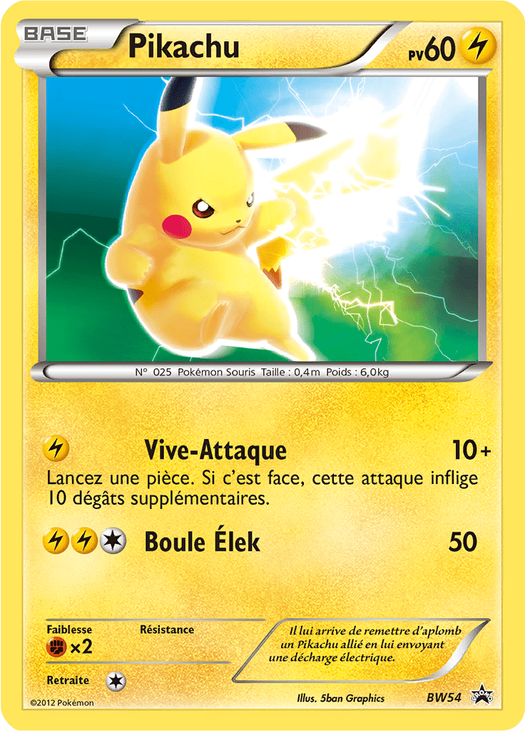 Pikachu - Promo BW - BW54 - Commune