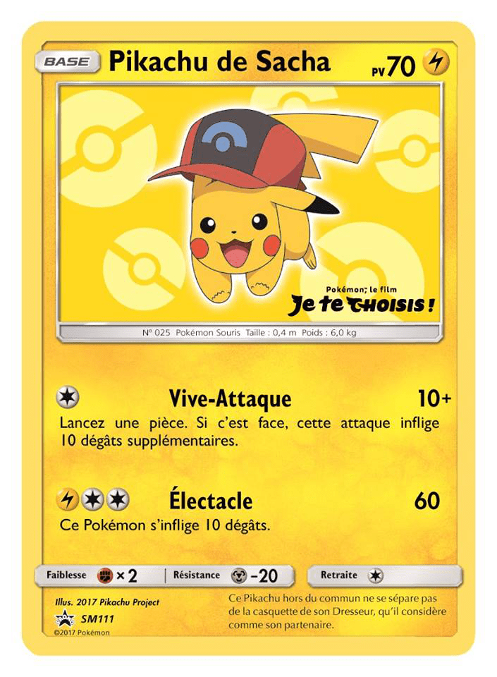 Pikachu de Sacha - Promo SM - SM111 - Commune