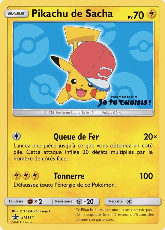 Pikachu de Sacha - Promo SM - SM114 - Commune