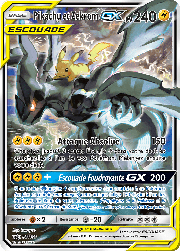 Pikachu et Zekrom GX - Promo SM - SM168 - Commune