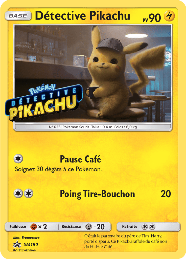 Détective Pikachu - Promo SM - SM190 - Commune