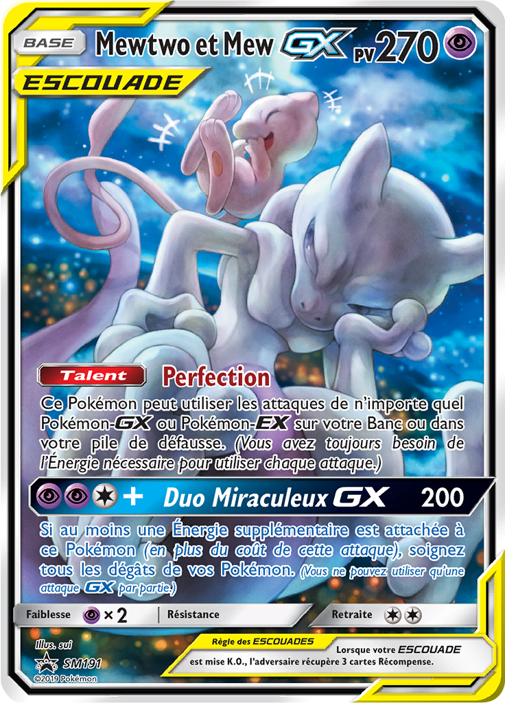 Mewtwo et Mew GX - Promo SM - SM191 - Commune