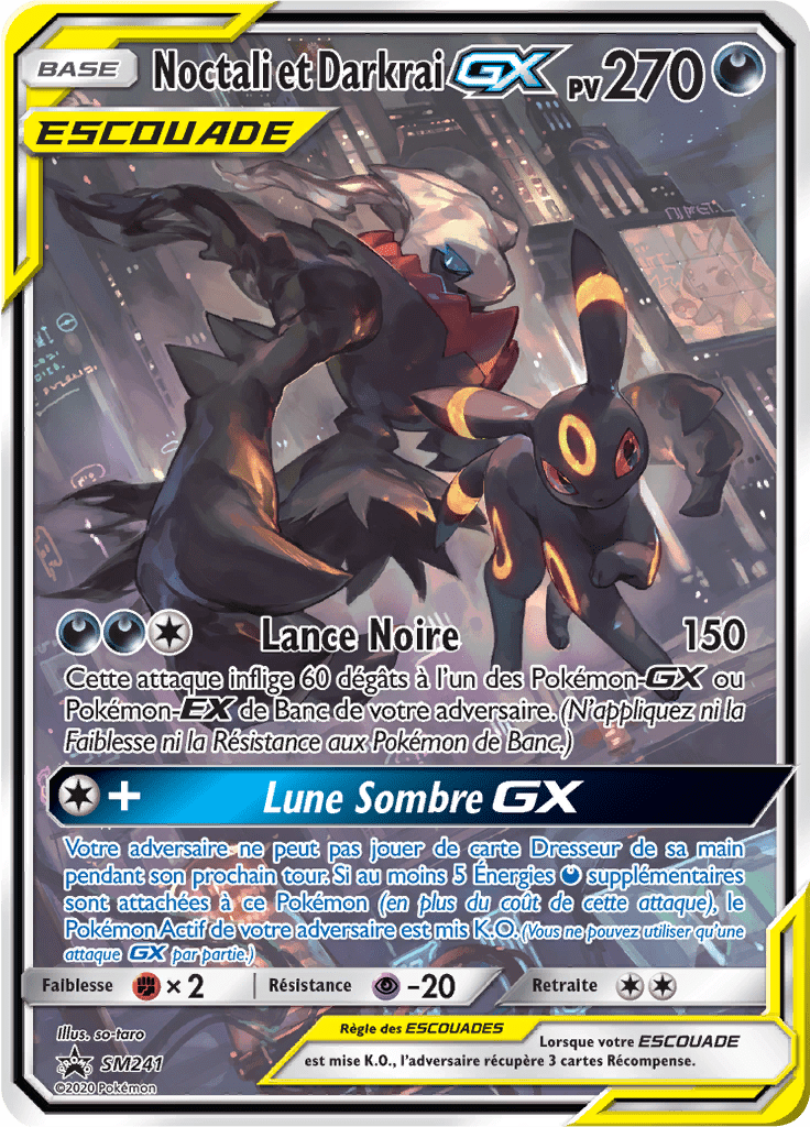 Noctali et Darkrai GX - Promo SM - SM241 - Commune