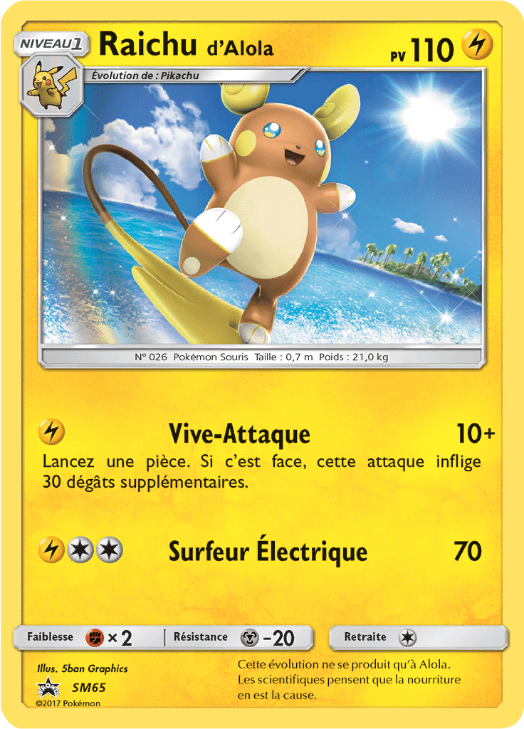 Raichu d'Alola - Promo SM - SM65 - Commune