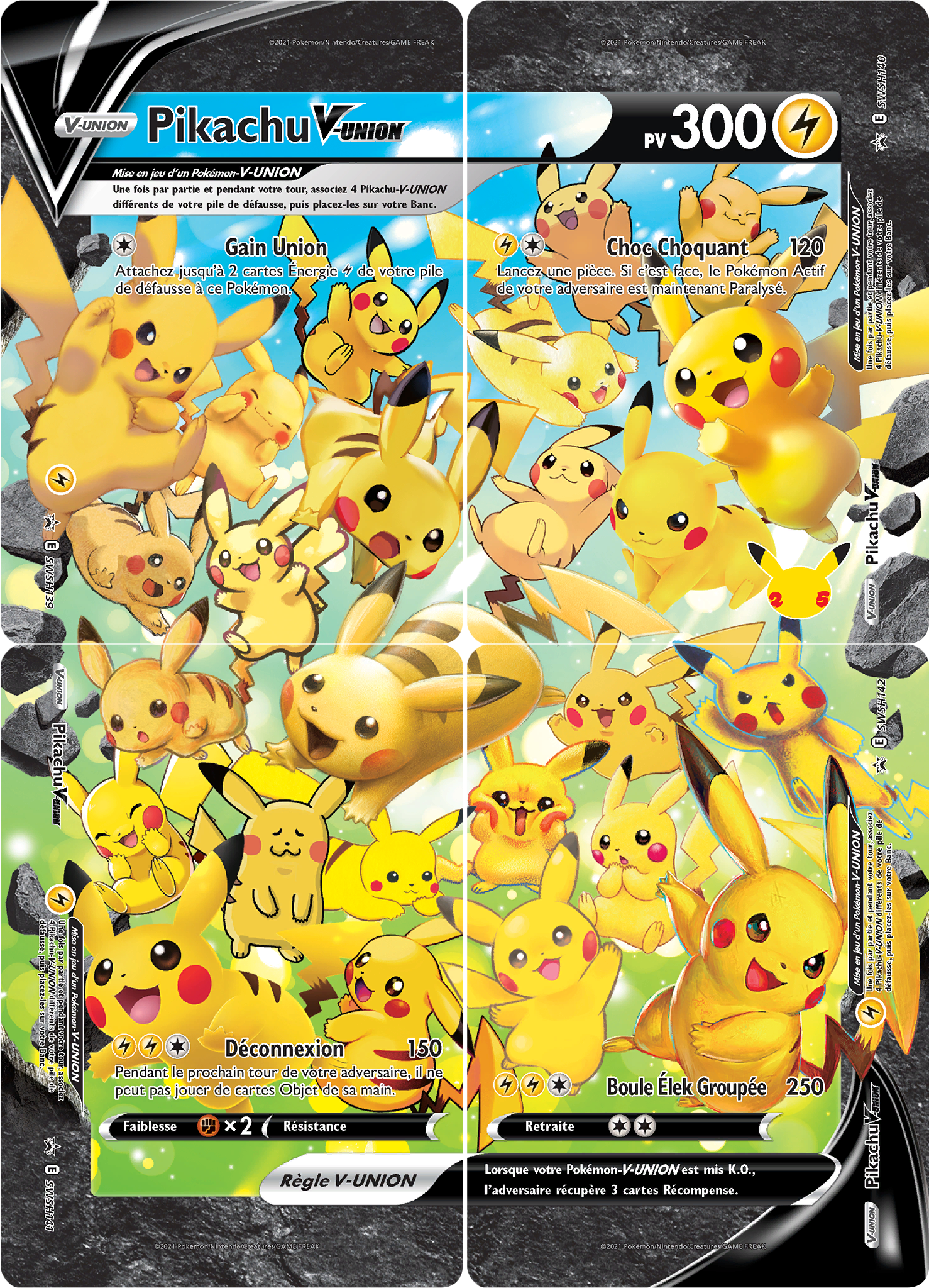 Pikachu V - Promo SWSH - SWSH139-142 - Régulation E