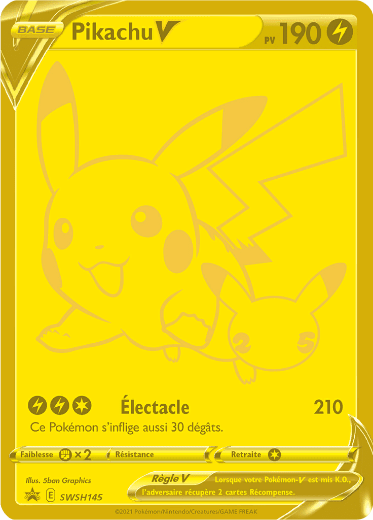Pikachu V - Promo SWSH - SWSH145 - Régulation E