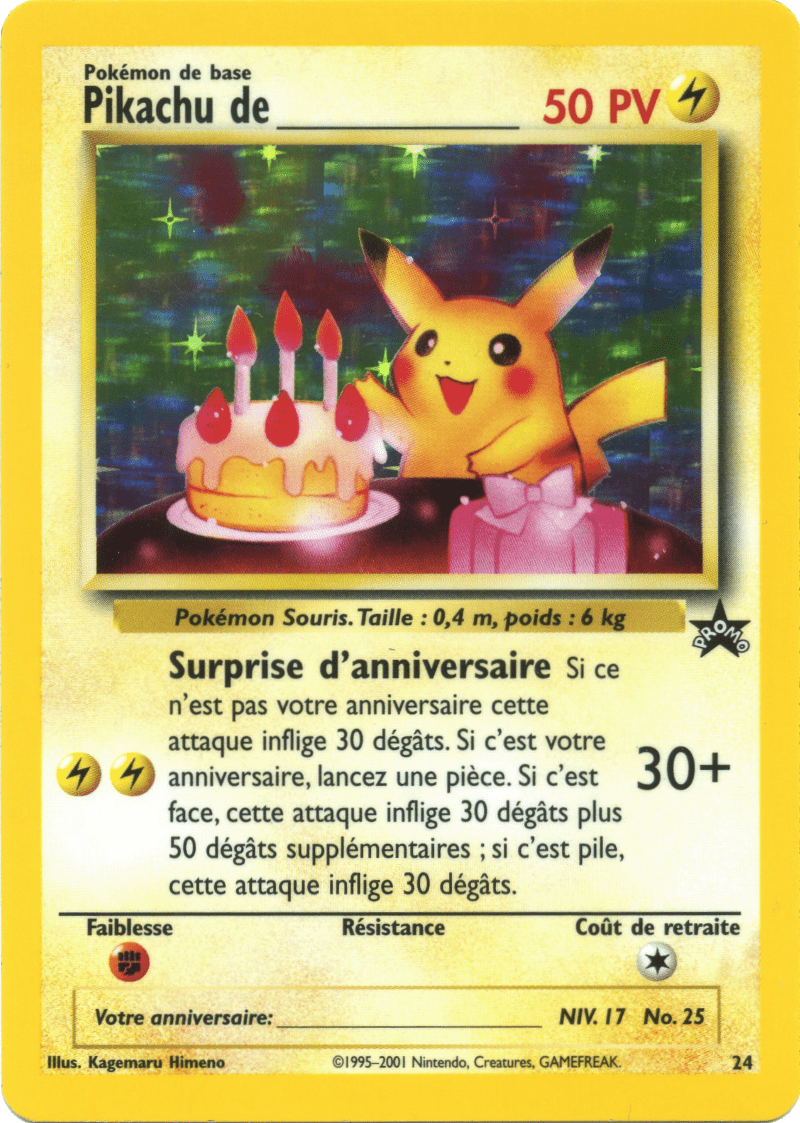 Pikachu de ________ - Promo Wizards - 024 - Commune