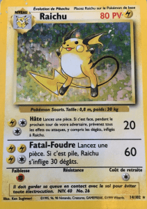Raichu - Set de Base - 014 - Holographique rare
