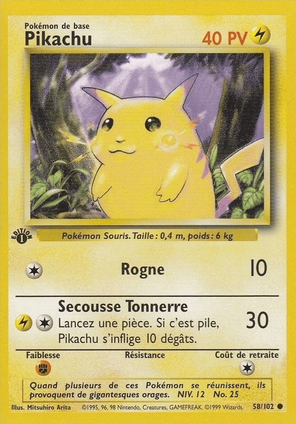 Pikachu - Set de Base - 058 - Commune