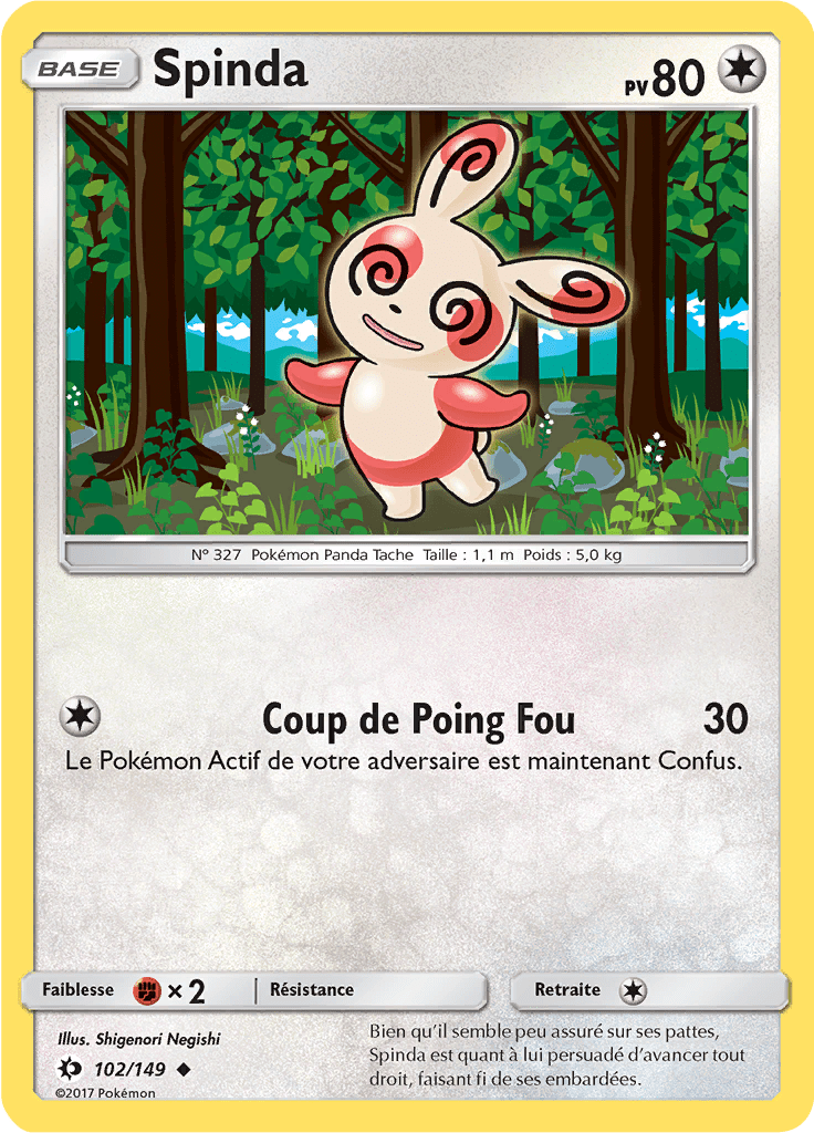 Spinda - Soleil et Lune - 102 - Peu commune