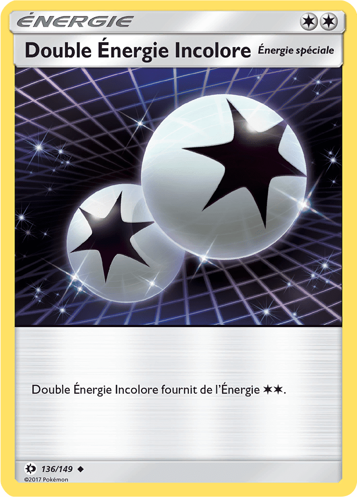 Double Énergie Incolore - Soleil et Lune - 136 - Peu commune
