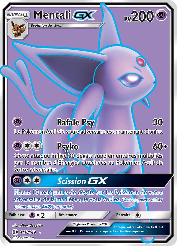 Mentali GX - Soleil et Lune - 140 - GX Full Art