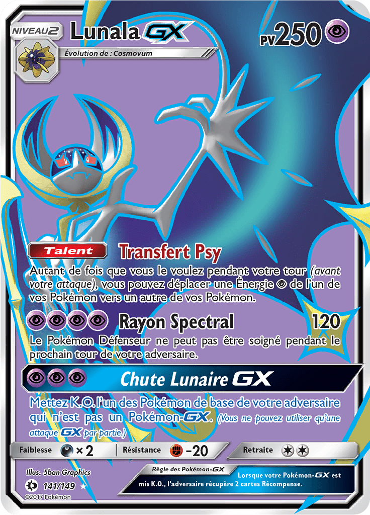 Lunala - Soleil et Lune - 141 - GX Full Art