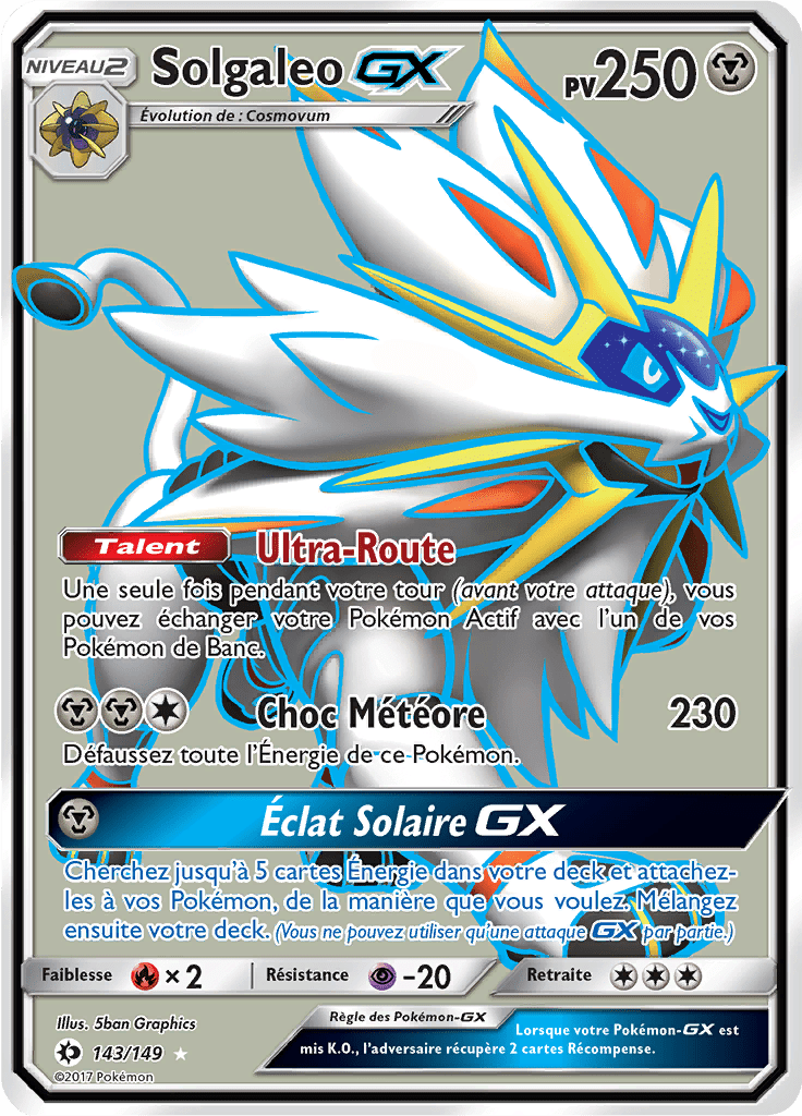 Solgaleo GX - Soleil et Lune - 143 - GX Full Art