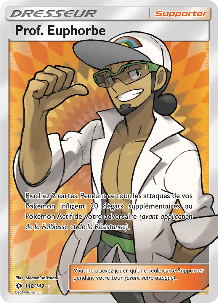Prof. Euphorbe - Soleil et Lune - 148 - Trainer Full Art