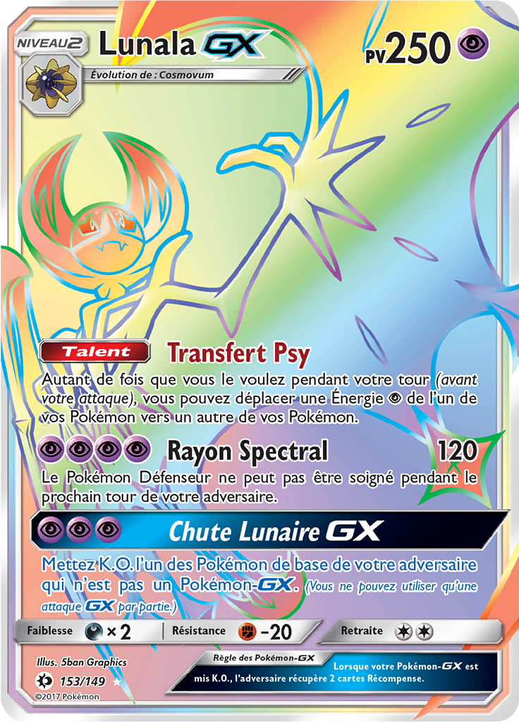 Lunala - Soleil et Lune - 153 - Arc-en-ciel rare