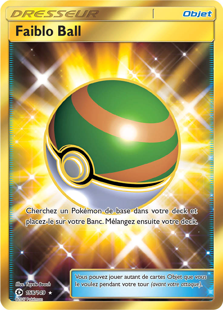 Faiblo Ball - Soleil et Lune - 158 - Trainer gold