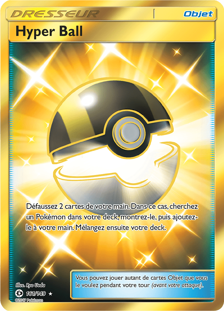 Hyper Ball - Soleil et Lune - 161 - Trainer gold