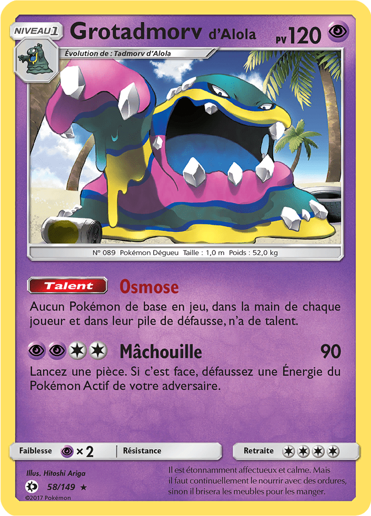 Grotadmorv d'Alola - Soleil et Lune - 058 - Holographique rare