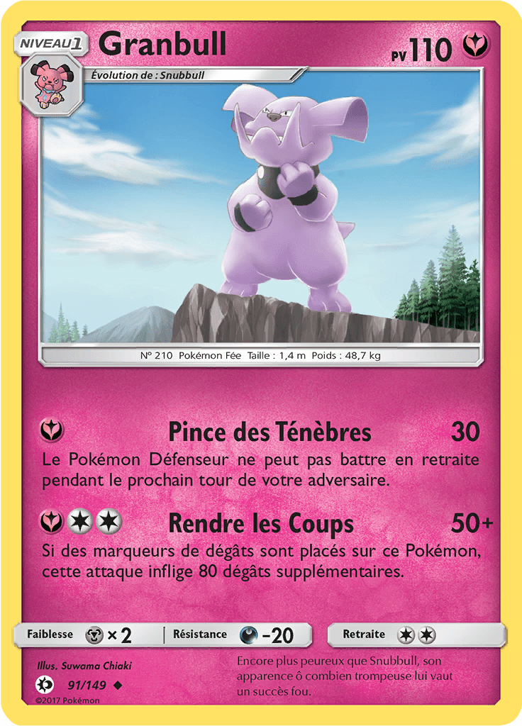 Granbull - Soleil et Lune - 091 - Peu commune