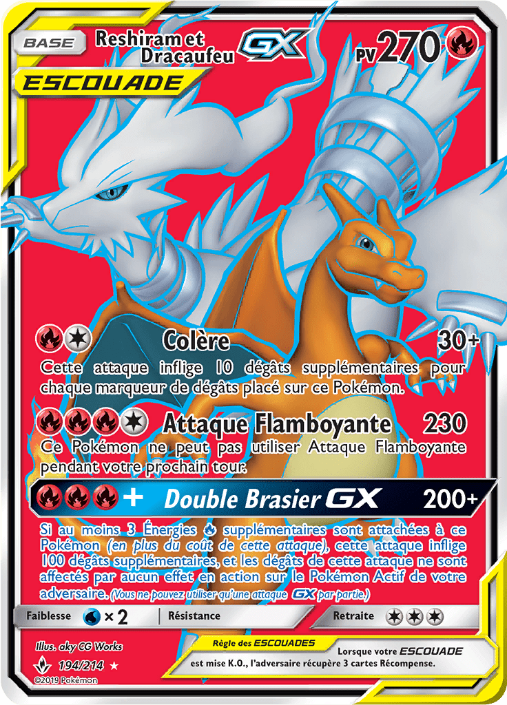 Reshiram et Dracaufeu GX - SL Alliance Infaillible - 194 - GX Full Art