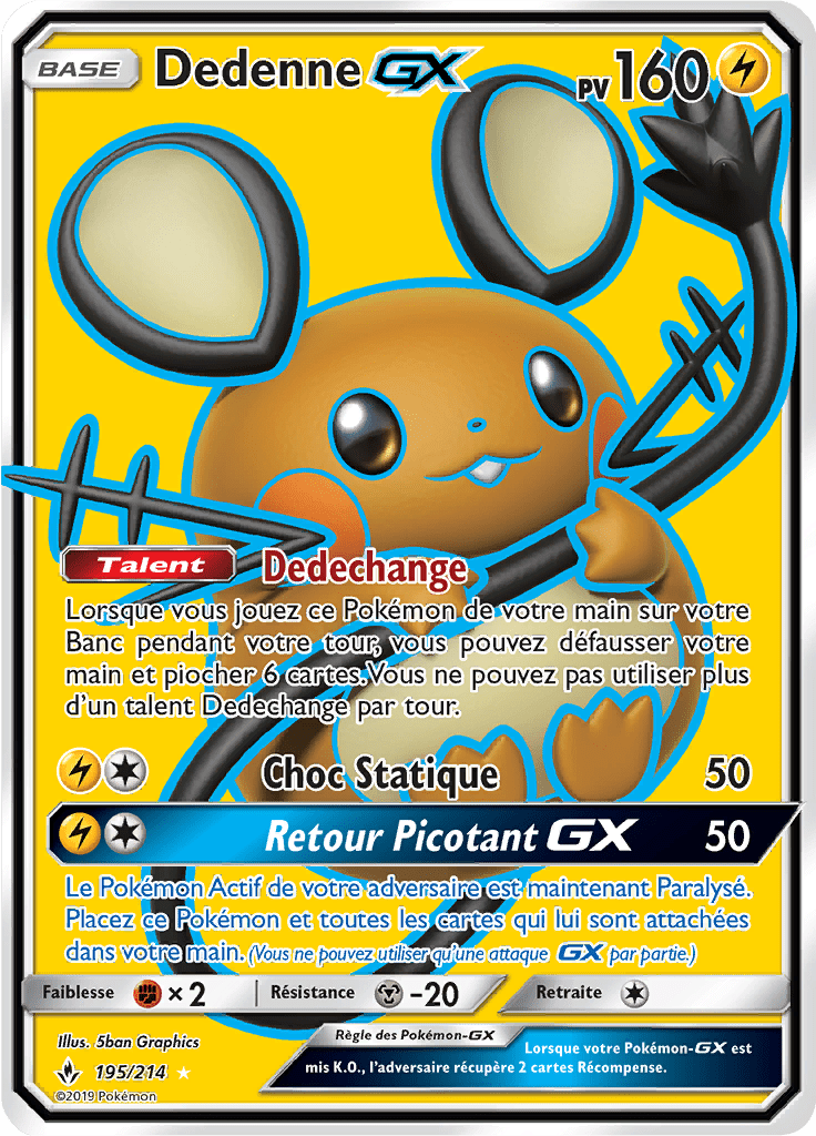 Dedenne GX - SL Alliance Infaillible - 195 - GX Full Art