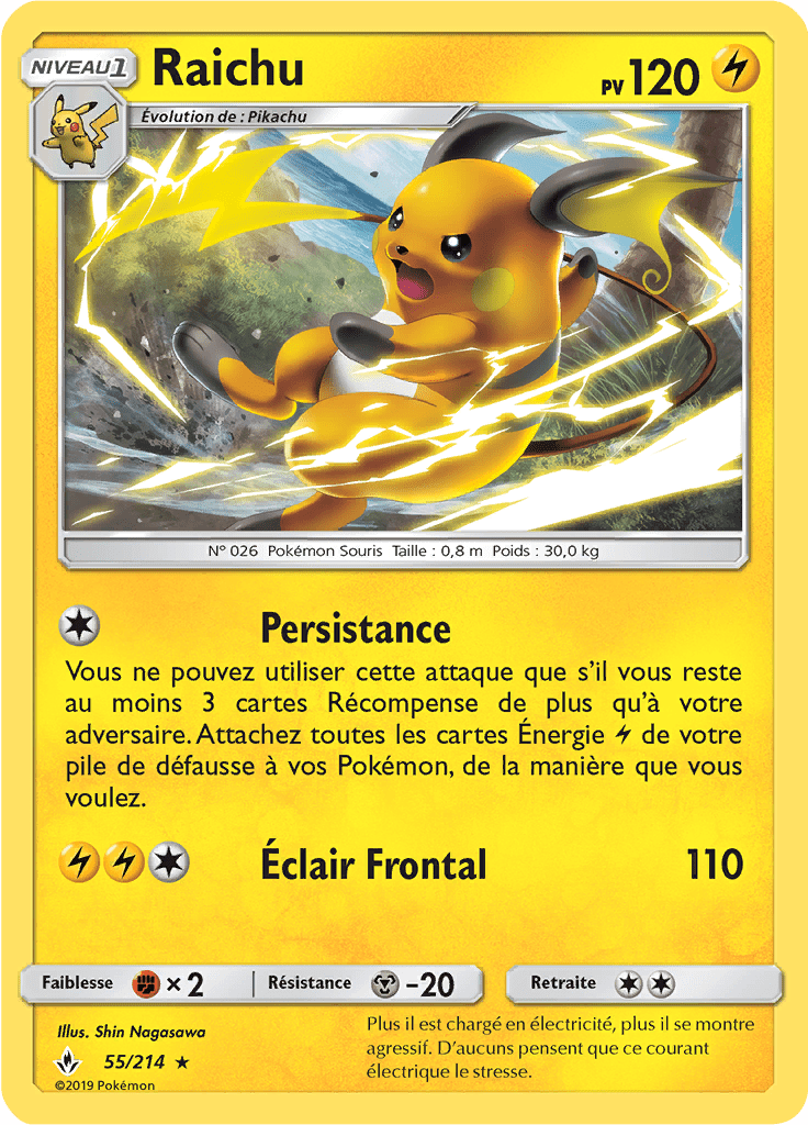 Raichu - SL Alliance Infaillible - 055 - Rare