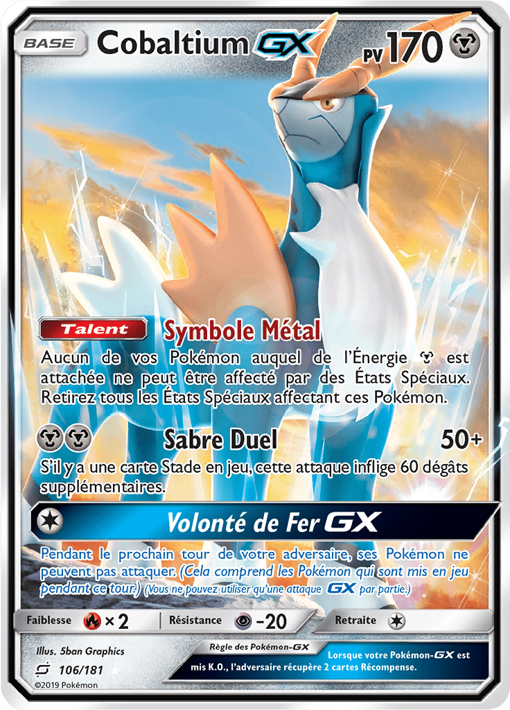 Cobaltium GX - SL Duo de Choc - 106 - Holographique rare GX
