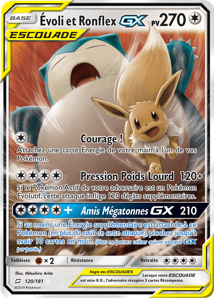 Évoli et Ronflex GX - SL Duo de Choc - 120 - Holographique rare GX