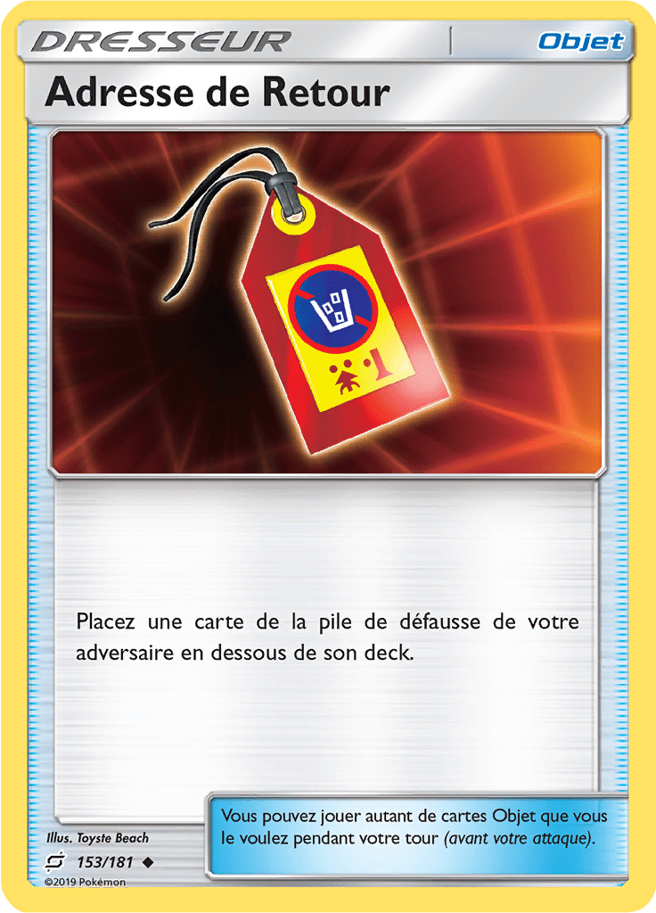 Adresse de Retour - SL Duo de Choc - 153 - Peu commune