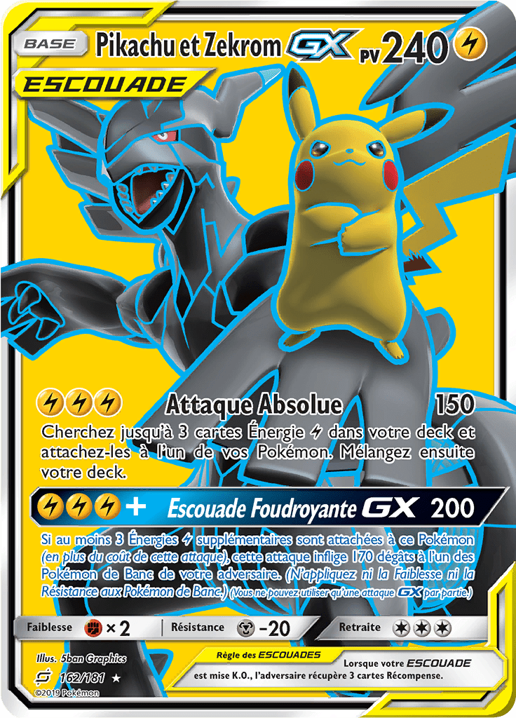 Pikachu et Zekrom GX - SL Duo de Choc - 162 - GX Full Art