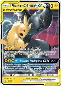 Pikachu et Zekrom GX - SL Duo de Choc - 033 - Holographique rare GX