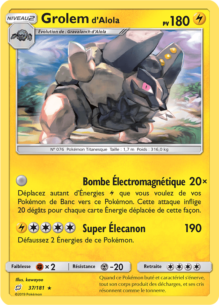Grolem d'Alola - SL Duo de Choc - 037 - Rare