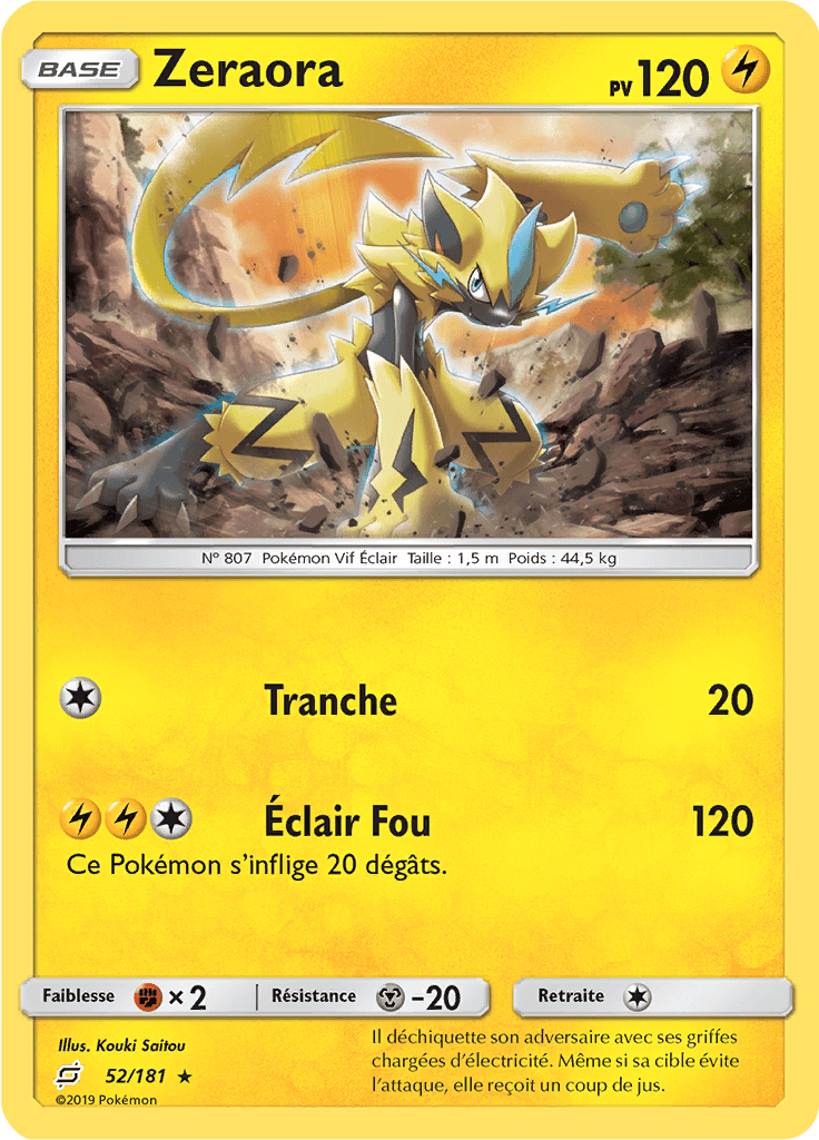 Zeraora - SL Duo de Choc - 052 - Holographique rare