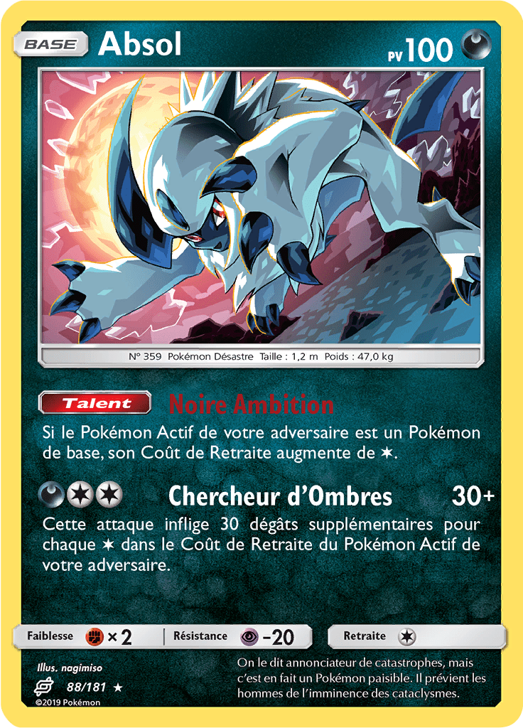 Absol - SL Duo de Choc - 088 - Holographique rare