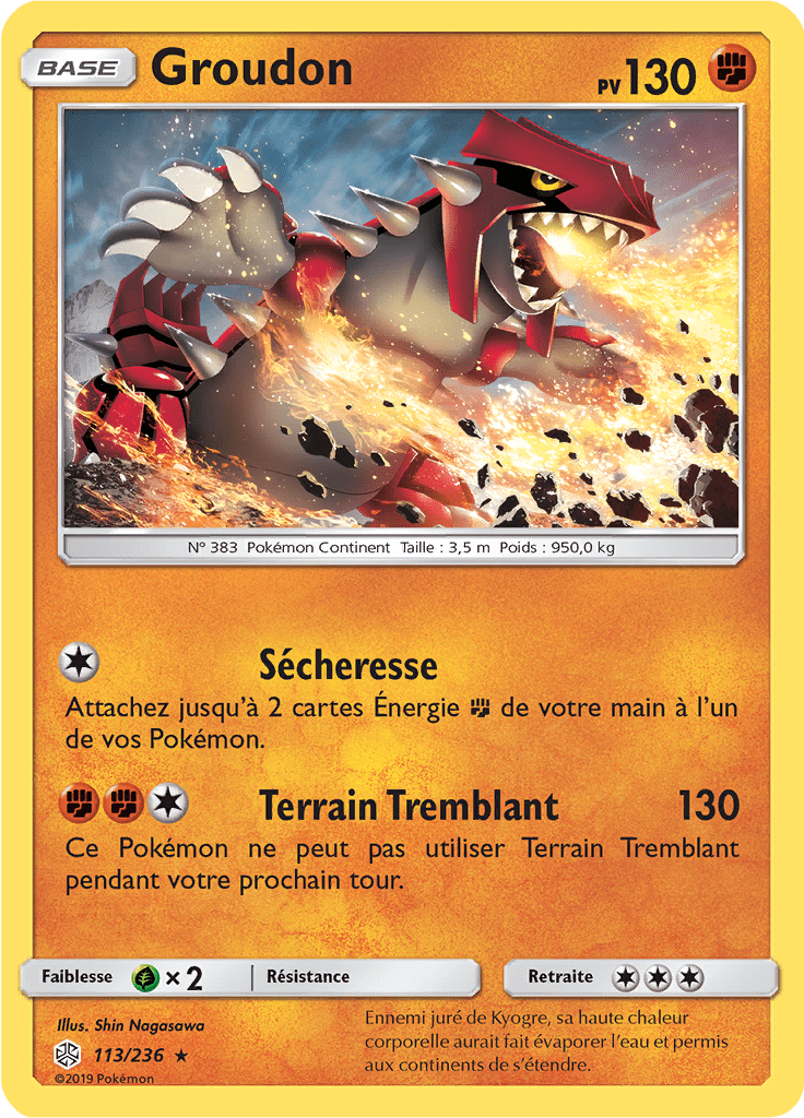 Groudon - SL Éclipse Cosmique - 113 - Rare