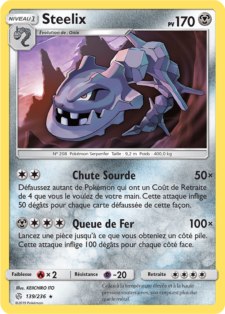 Steelix - SL Éclipse Cosmique - 139 - Holographique rare