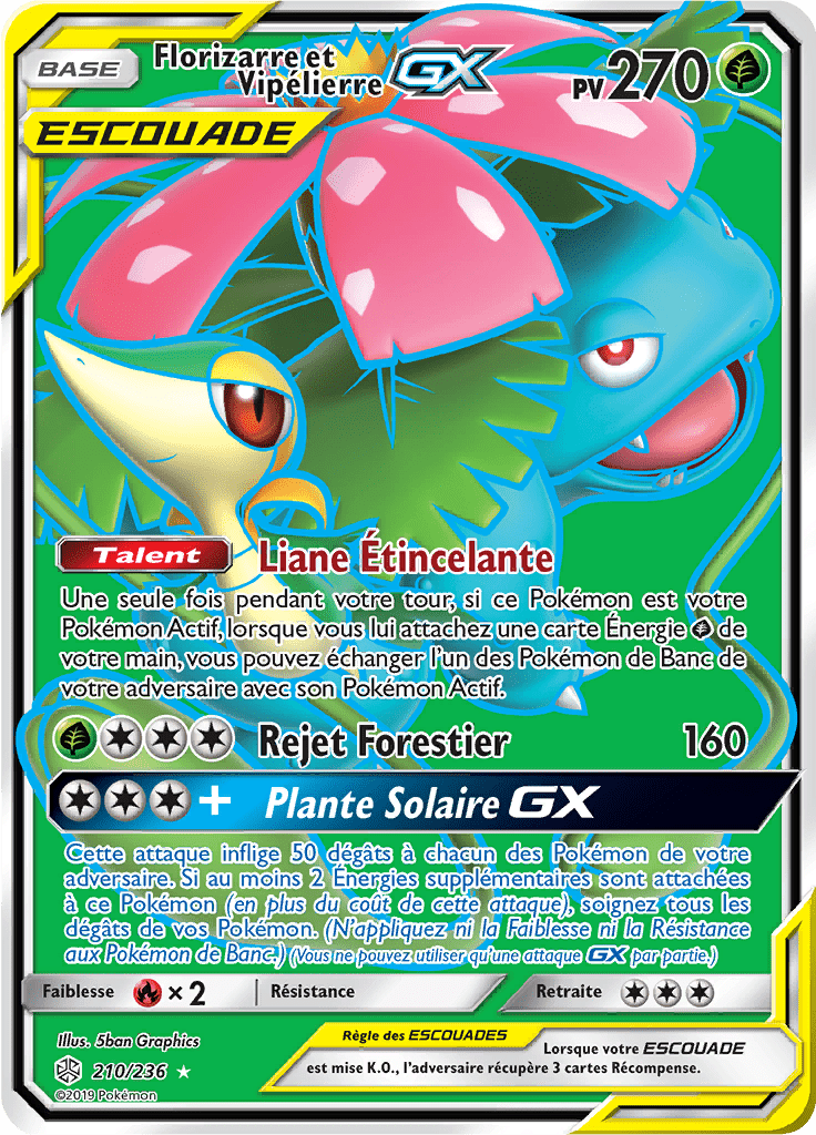 Florizarre et Vipélierre GX - SL Éclipse Cosmique - 210 - GX Full Art