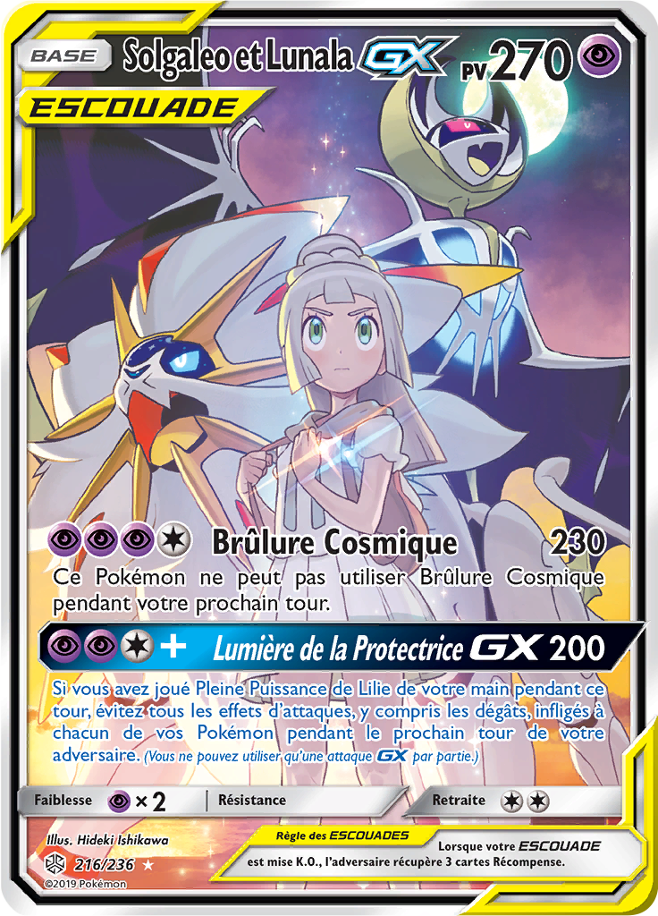 Solgaleo et Lunala GX - SL Éclipse Cosmique - 216 - GX Full Art
