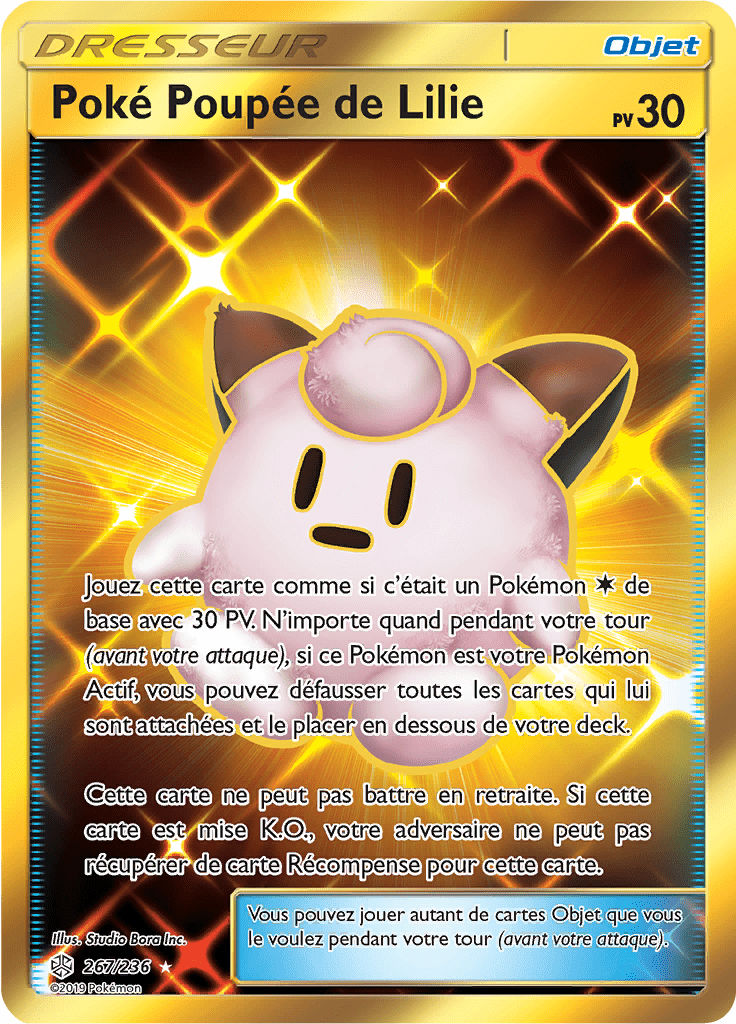 Poké Poupée de Lilie - SL Éclipse Cosmique - 267 - Trainer gold