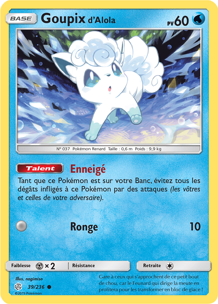 Goupix d'Alola - SL Éclipse Cosmique - 039 - Commune