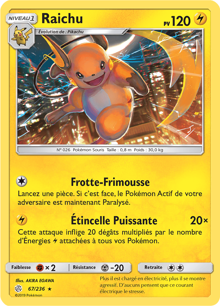 Raichu - SL Éclipse Cosmique - 067 - Rare