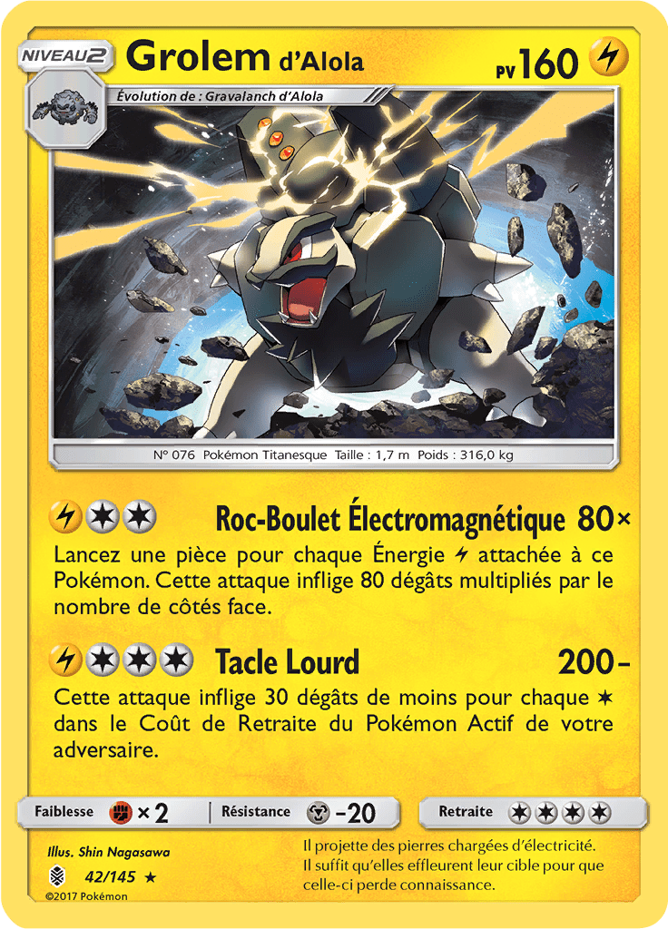 Grolem d'Alola - SL Gardiens Ascendants - 042 - Holographique rare