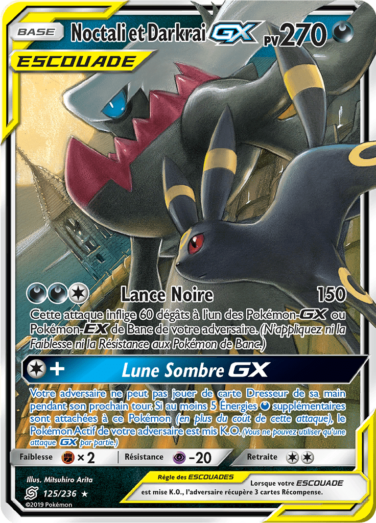 Noctali et Darkrai GX - SL Harmonie des Esprits - 125 - Holographique rare GX