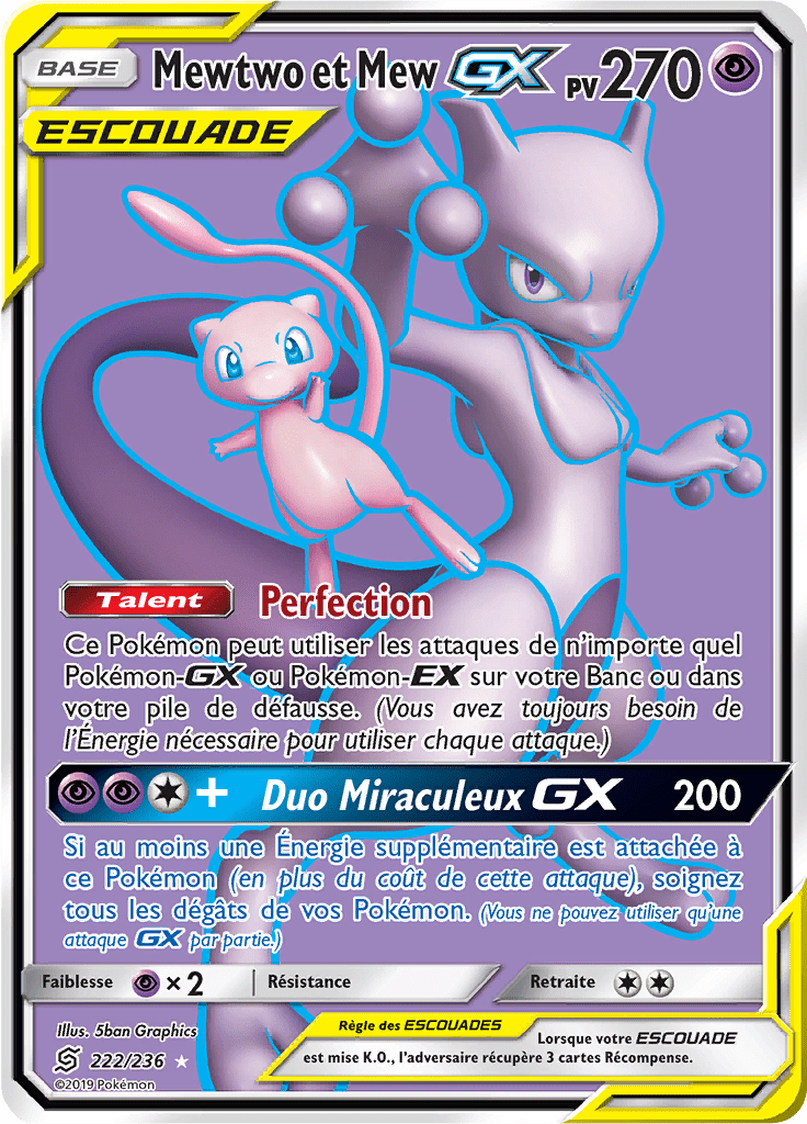 Mewtwo et Mew GX - SL Harmonie des Esprits - 222 - GX Full Art