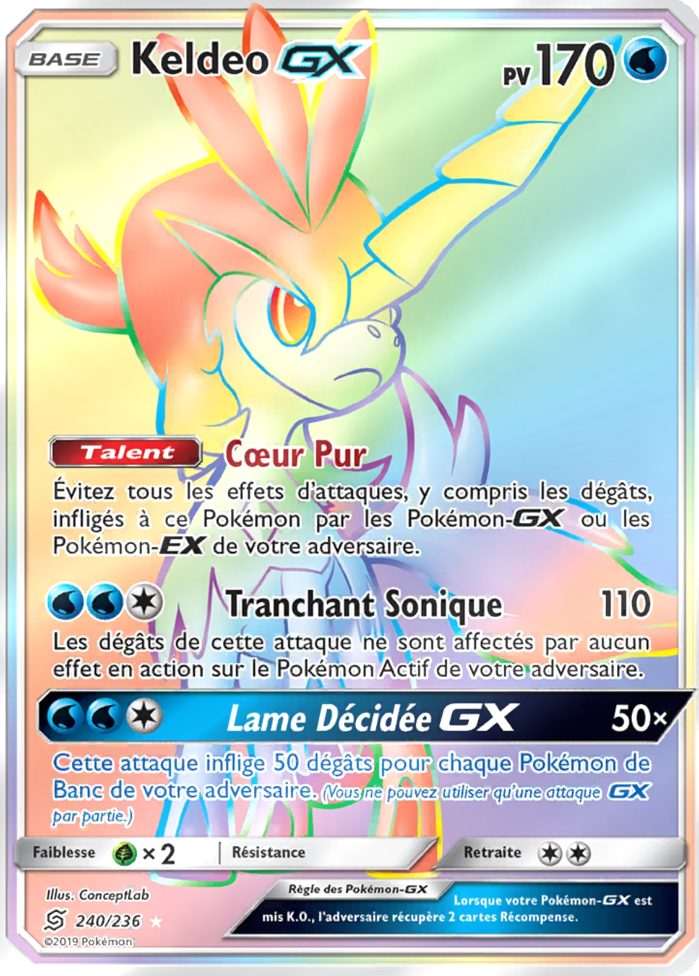Keldeo - SL Harmonie des Esprits - 240 - Arc-en-ciel rare