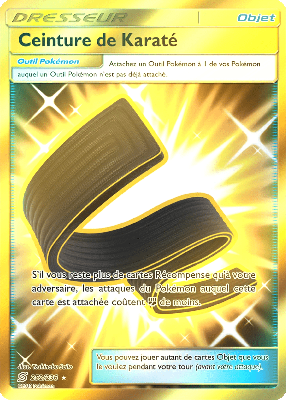 Ceinture de Karaté - SL Harmonie des Esprits - 252 - Trainer gold