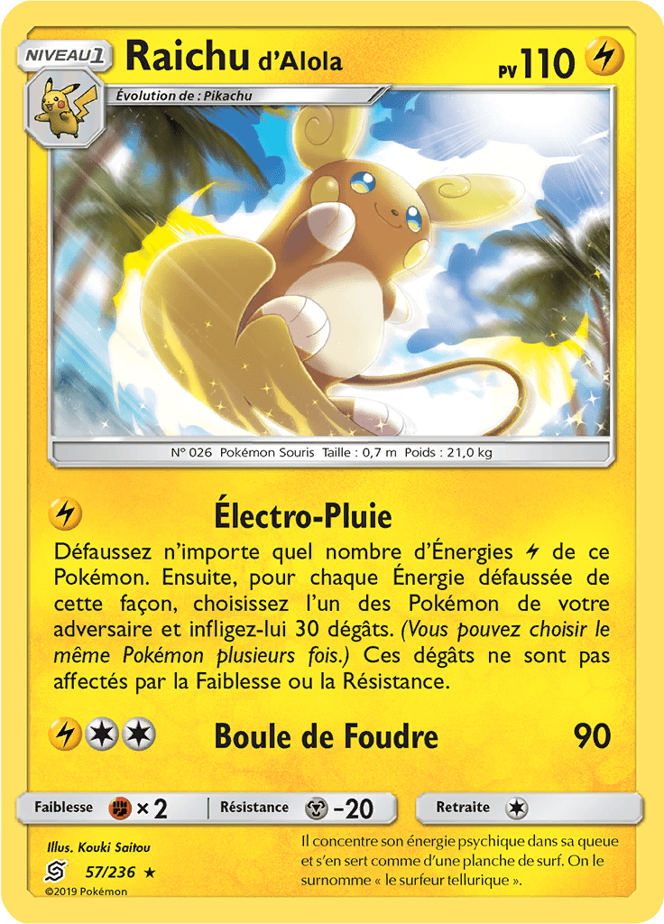 Raichu d'Alola - SL Harmonie des Esprits - 057 - Holographique rare