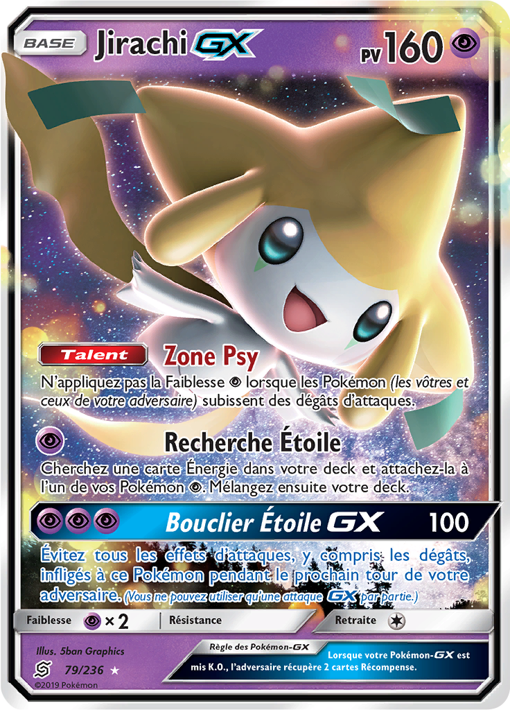 Jirachi GX - SL Harmonie des Esprits - 079 - Holographique rare GX